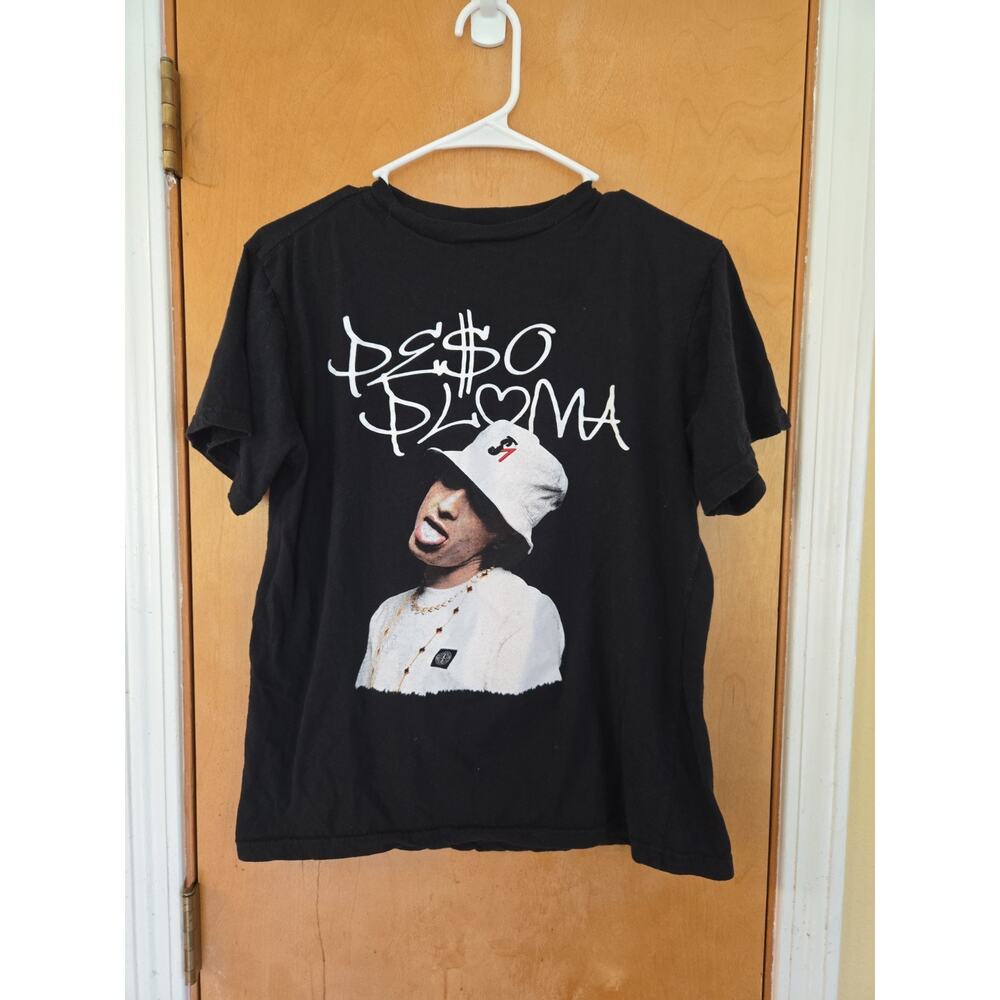 Peso Pluma Tour 2023 Black Graphic T-Shirt Mens S Corridos Tumbados Concert Tee